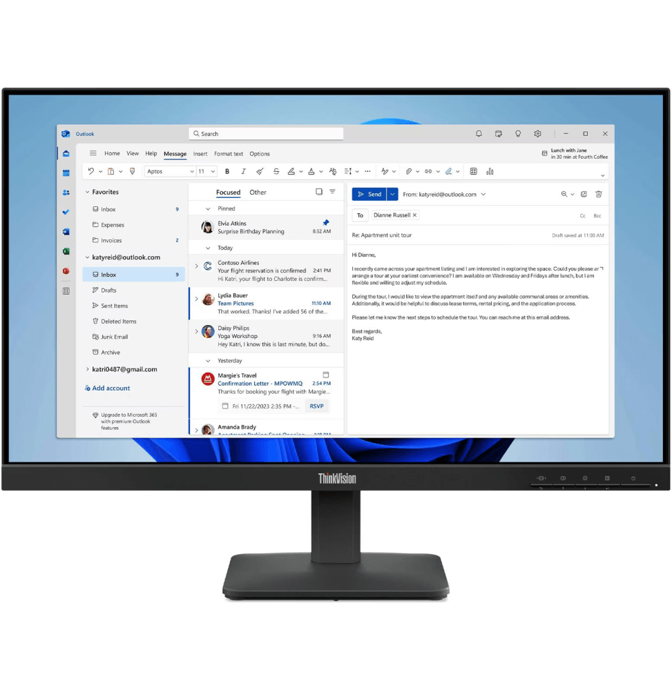 Écran Plat 24 Lenovo ThinkVision S24-4e