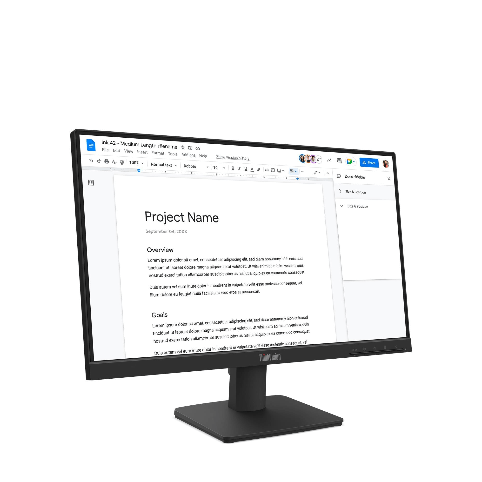 Écran Plat 22 Lenovo ThinkVision S22-4e FullHD